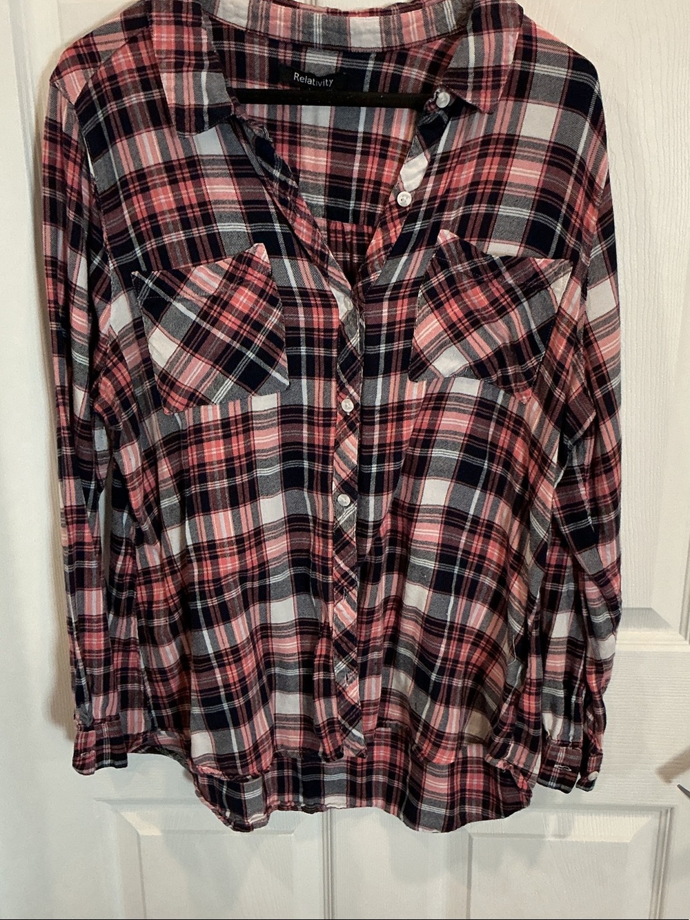 Relativity Women's Plaid Button-Front Shirt